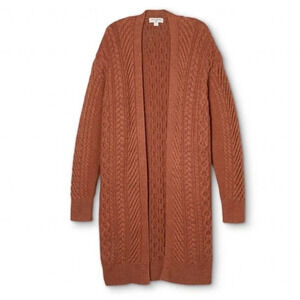Nili Lotan x Target Cable knit Cardigan Sweater Long Gradmacore Cozy Size XXS